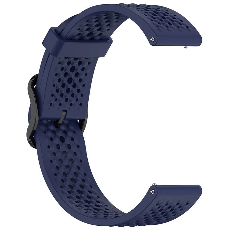 For Xiaomi Watch S4 Sport / Samsung Galaxy Watch3 45mm / Watch 42mm Silicone 22mm Multiple Holes Breathable Watch Strap