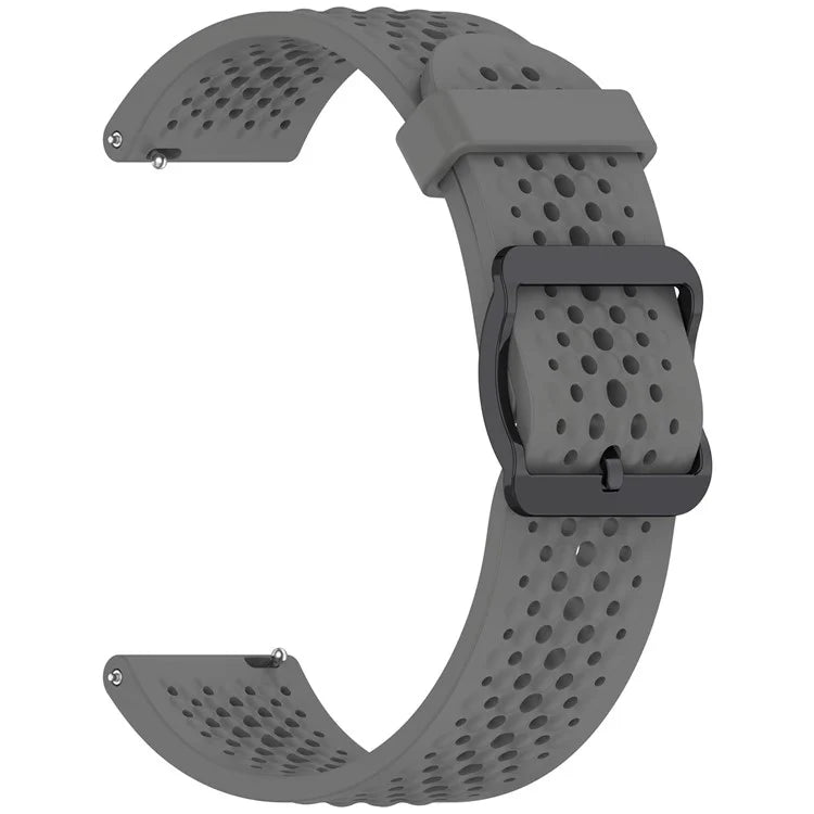 For Xiaomi Watch S4 Sport / Samsung Galaxy Watch3 45mm / Watch 42mm Silicone 22mm Multiple Holes Breathable Watch Strap
