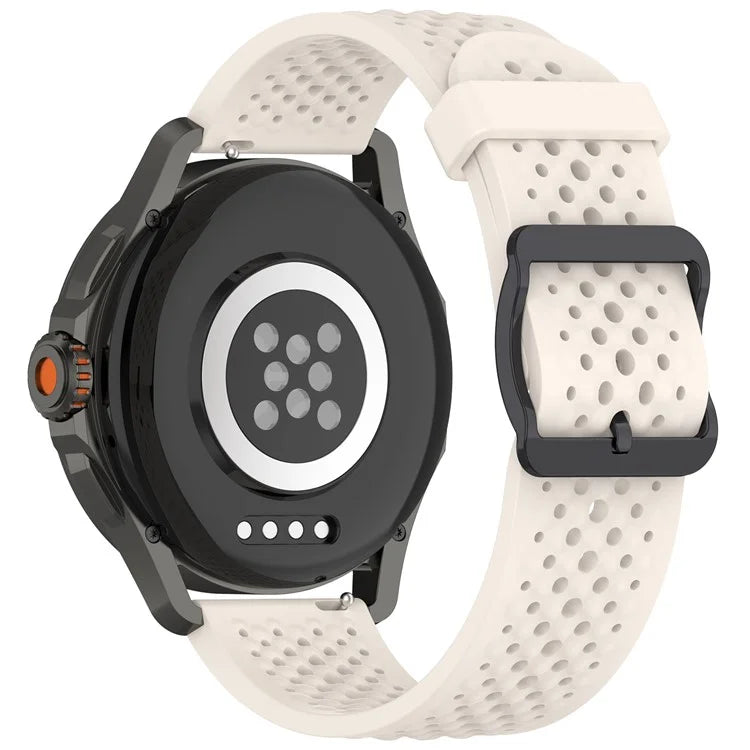For Xiaomi Watch S4 Sport / Samsung Galaxy Watch3 45mm / Watch 42mm Silicone 22mm Multiple Holes Breathable Watch Strap