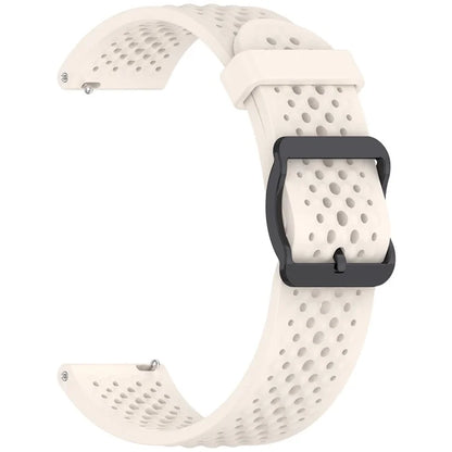 For Xiaomi Watch S4 Sport / Samsung Galaxy Watch3 45mm / Watch 42mm Silicone 22mm Multiple Holes Breathable Watch Strap