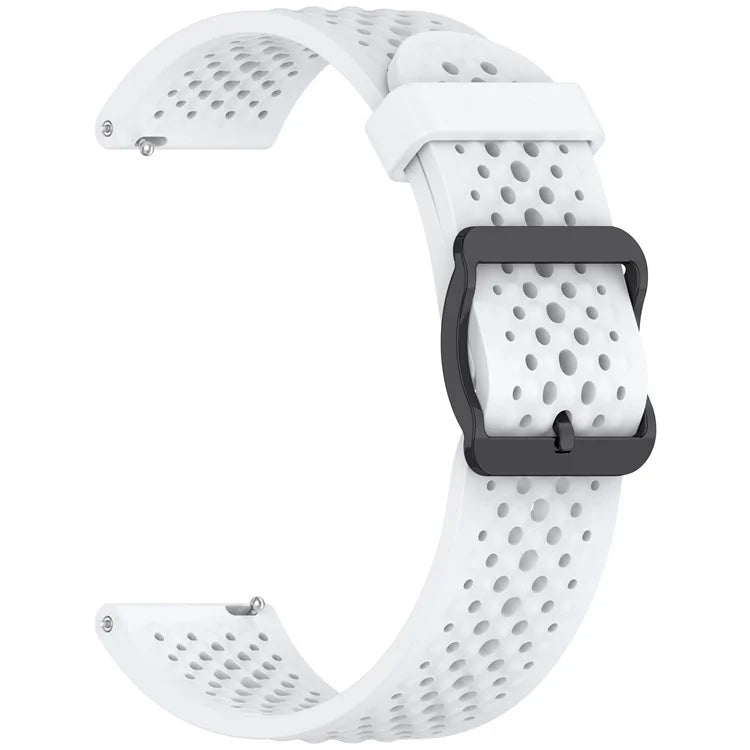 For Xiaomi Watch S4 Sport / Samsung Galaxy Watch3 45mm / Watch 42mm Silicone 22mm Multiple Holes Breathable Watch Strap