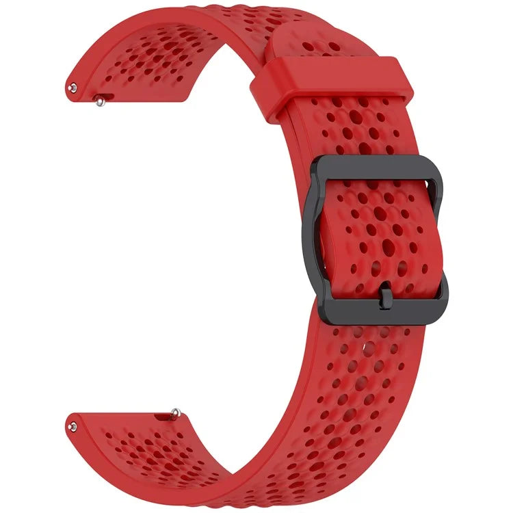 For Samsung Galaxy Watch FE 40mm / Watch7 44mm / 40mm Silicone 20mm Multiple Holes Breathable Watch Strap
