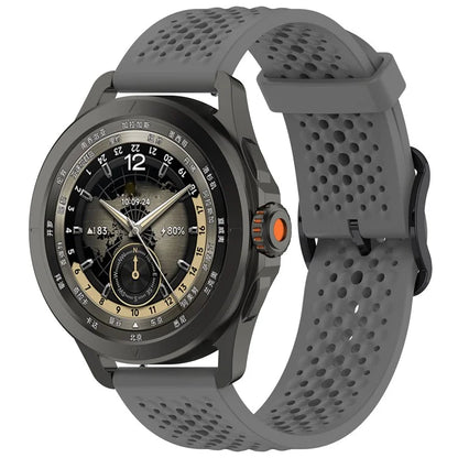 For Samsung Galaxy Watch FE 40mm / Watch7 44mm / 40mm Silicone 20mm Multiple Holes Breathable Watch Strap