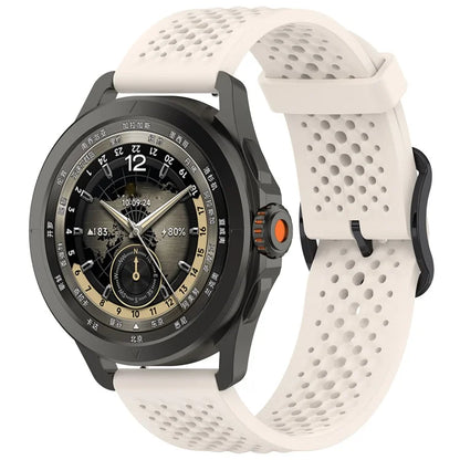 For Samsung Galaxy Watch FE 40mm / Watch7 44mm / 40mm Silicone 20mm Multiple Holes Breathable Watch Strap