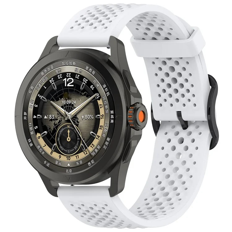 For Samsung Galaxy Watch FE 40mm / Watch7 44mm / 40mm Silicone 20mm Multiple Holes Breathable Watch Strap