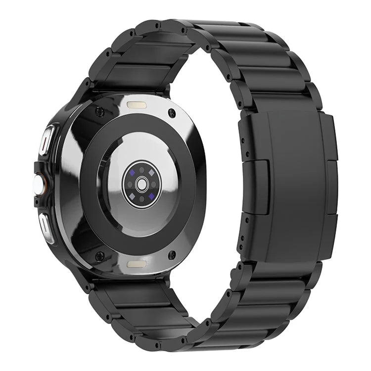 Titanium Steel Band for Samsung Galaxy Watch Ultra 47mm Replacement 3-bead Watch Strap