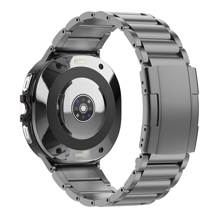 Titanium Steel Band for Samsung Galaxy Watch Ultra 47mm Replacement 3-bead Watch Strap