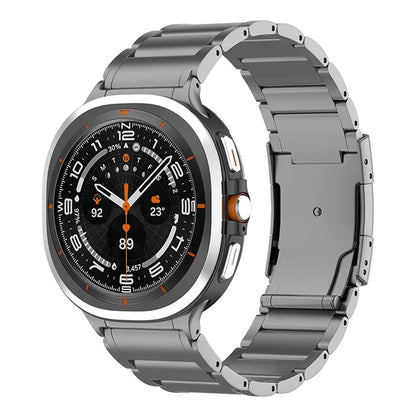 Titanium Steel Band for Samsung Galaxy Watch Ultra 47mm Replacement 3-bead Watch Strap