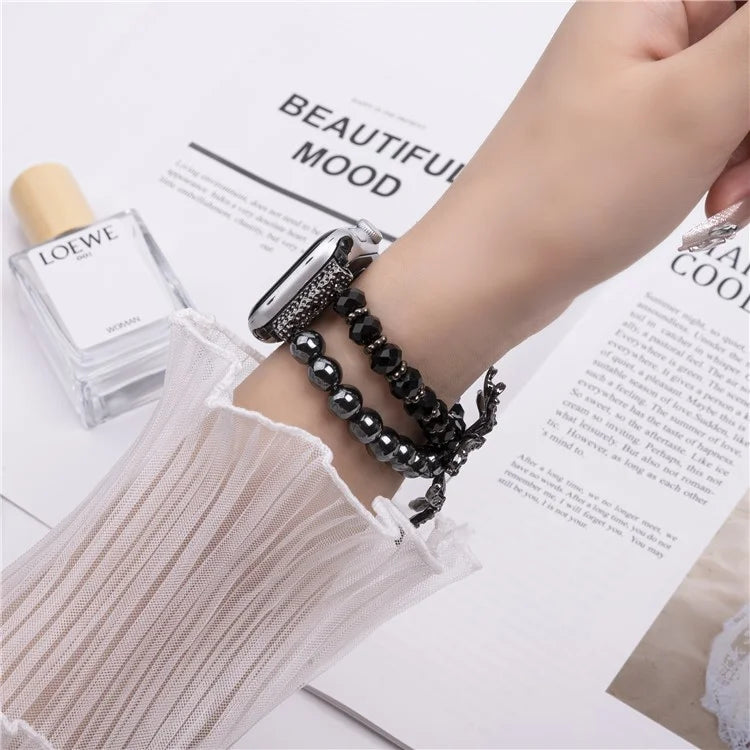 For Apple Watch Series 10 42mm / 9 8 7 41mm / SE (2023) SE (2022) SE 6 5 4 40mm / 3 2 1 38mm Spider Beads Strap Bracelet