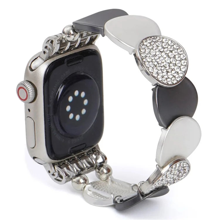 For Apple Watch 10 46mm / Ultra 2 / Ultra 49mm / 9 8 7 45mm / SE (2023) SE (2022) SE 6 5 4 44mm / 3 2 1 42mm Round Pieces Zinc Alloy Strap