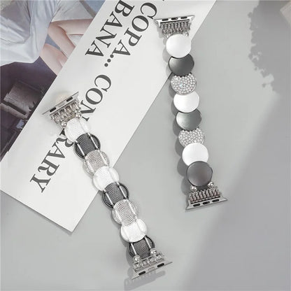 For Apple Watch 10 46mm / Ultra 2 / Ultra 49mm / 9 8 7 45mm / SE (2023) SE (2022) SE 6 5 4 44mm / 3 2 1 42mm Round Pieces Zinc Alloy Strap