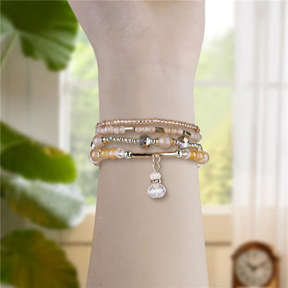 For Apple Watch 10 46mm / Ultra 2 / Ultra 49mm / 9 8 7 45mm / SE (2023) SE (2022) SE 6 5 4 44mm / 3 2 1 42mm Four Rows Bead Chain Strap