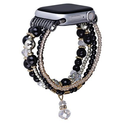For Apple Watch 10 46mm / Ultra 2 / Ultra 49mm / 9 8 7 45mm / SE (2023) SE (2022) SE 6 5 4 44mm / 3 2 1 42mm Four Rows Bead Chain Strap