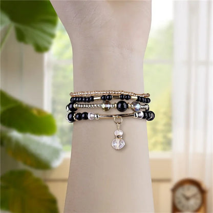 For Apple Watch Series 10 42mm / 9 8 7 41mm / SE (2023) SE (2022) SE 6 5 4 40mm / 3 2 1 38mm Four Rows Bead Chain Strap