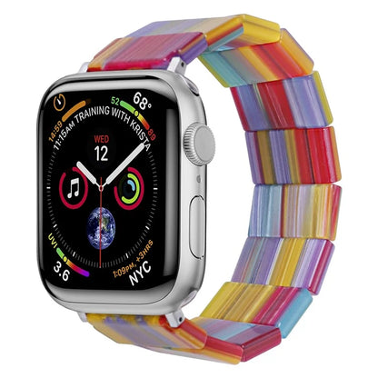For Apple Watch 10 46mm / Ultra 2 / Ultra 49mm / 9 8 7 45mm / SE (2023) SE (2022) SE 6 5 4 44mm / 3 2 1 42mm Resin Blocks Strap