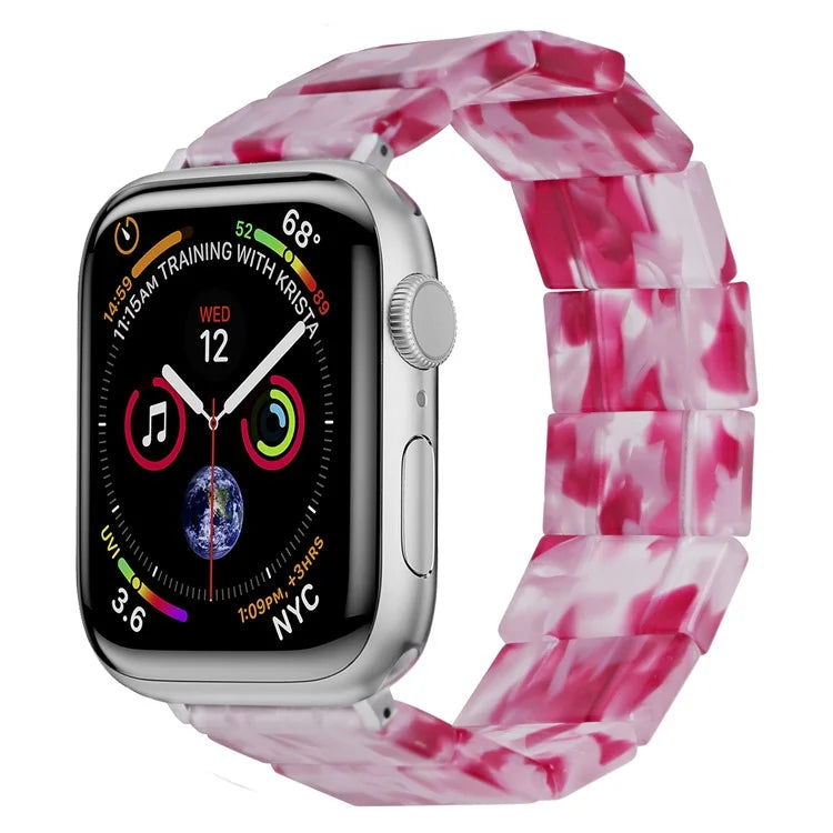 For Apple Watch 10 46mm / Ultra 2 / Ultra 49mm / 9 8 7 45mm / SE (2023) SE (2022) SE 6 5 4 44mm / 3 2 1 42mm Resin Blocks Strap