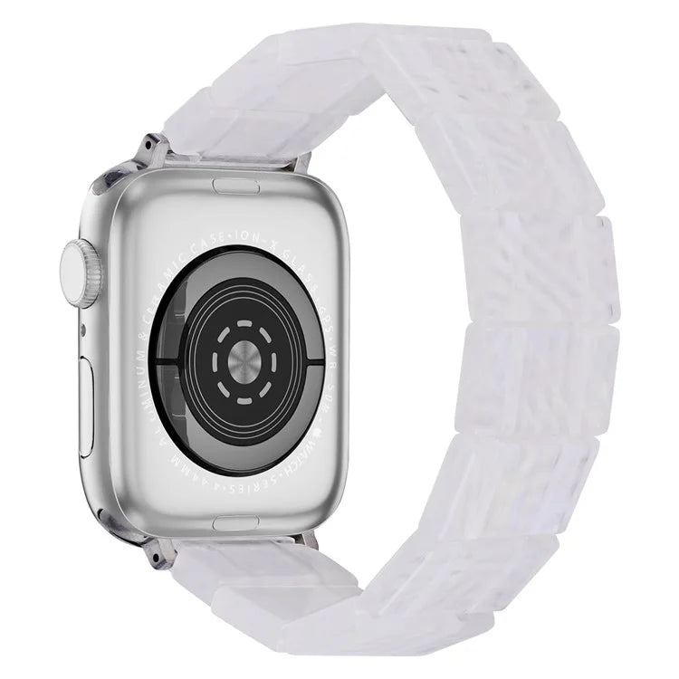 For Apple Watch 10 46mm / Ultra 2 / Ultra 49mm / 9 8 7 45mm / SE (2023) SE (2022) SE 6 5 4 44mm / 3 2 1 42mm Resin Blocks Strap