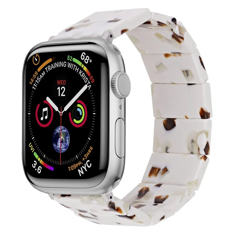 For Apple Watch 10 46mm / Ultra 2 / Ultra 49mm / 9 8 7 45mm / SE (2023) SE (2022) SE 6 5 4 44mm / 3 2 1 42mm Resin Blocks Strap