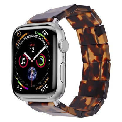 For Apple Watch 10 46mm / Ultra 2 / Ultra 49mm / 9 8 7 45mm / SE (2023) SE (2022) SE 6 5 4 44mm / 3 2 1 42mm Resin Blocks Strap