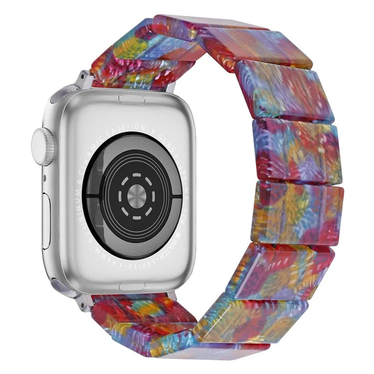 For Apple Watch Series 10 42mm / 9 8 7 41mm / SE (2023) SE (2022) SE 6 5 4 40mm / 3 2 1 38mm Resin Blocks Strap