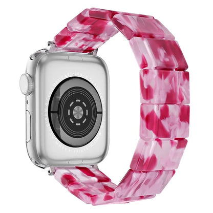 For Apple Watch Series 10 42mm / 9 8 7 41mm / SE (2023) SE (2022) SE 6 5 4 40mm / 3 2 1 38mm Resin Blocks Strap