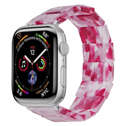 For Apple Watch Series 10 42mm / 9 8 7 41mm / SE (2023) SE (2022) SE 6 5 4 40mm / 3 2 1 38mm Resin Blocks Strap