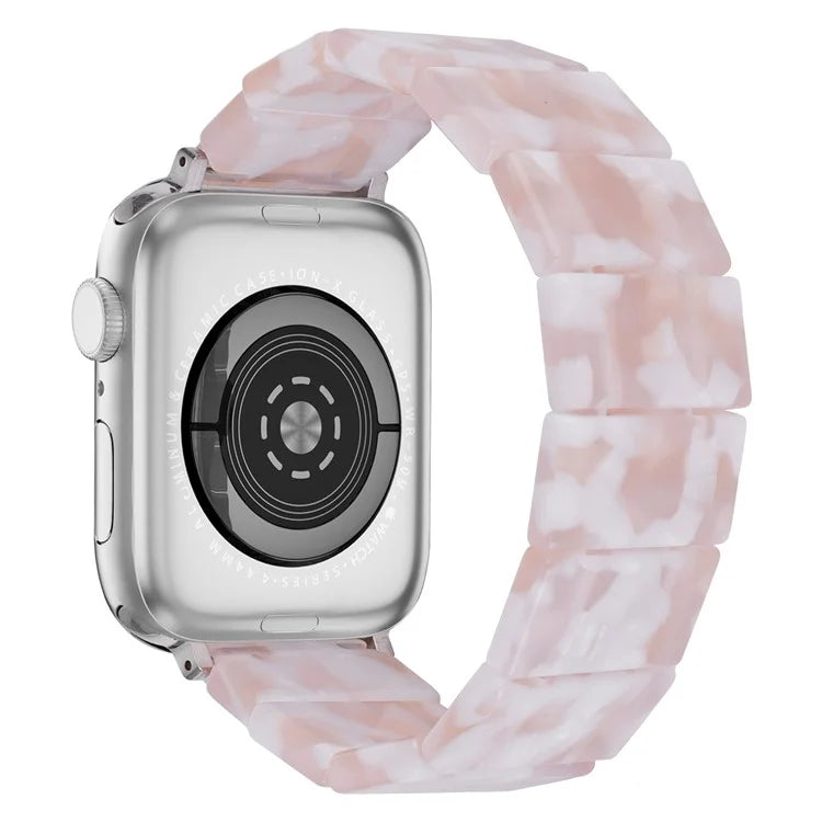 For Apple Watch Series 10 42mm / 9 8 7 41mm / SE (2023) SE (2022) SE 6 5 4 40mm / 3 2 1 38mm Resin Blocks Strap