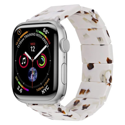 For Apple Watch Series 10 42mm / 9 8 7 41mm / SE (2023) SE (2022) SE 6 5 4 40mm / 3 2 1 38mm Resin Blocks Strap