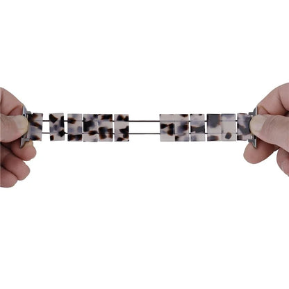 For Apple Watch Series 10 42mm / 9 8 7 41mm / SE (2023) SE (2022) SE 6 5 4 40mm / 3 2 1 38mm Resin Blocks Strap