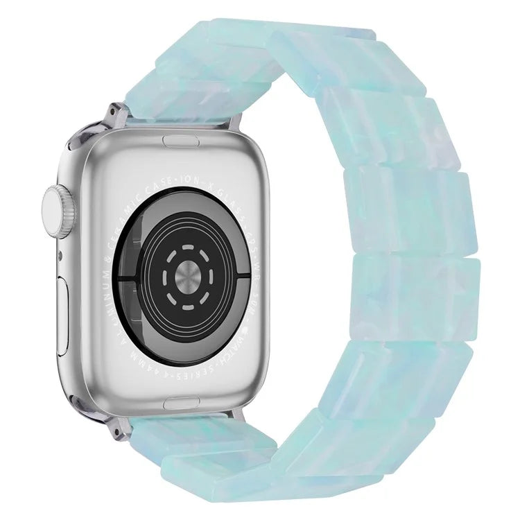 For Apple Watch Series 10 42mm / 9 8 7 41mm / SE (2023) SE (2022) SE 6 5 4 40mm / 3 2 1 38mm Resin Blocks Strap