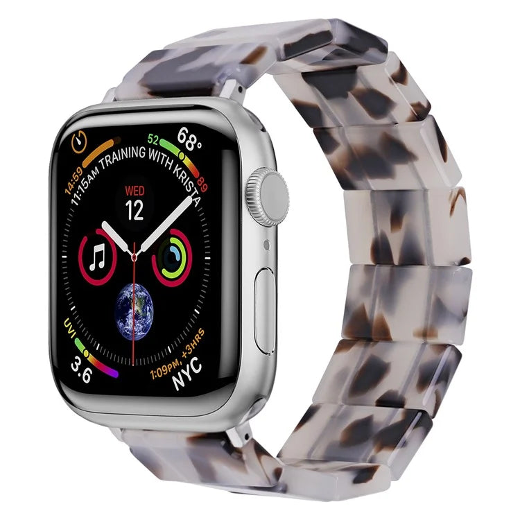 For Apple Watch Series 10 42mm / 9 8 7 41mm / SE (2023) SE (2022) SE 6 5 4 40mm / 3 2 1 38mm Resin Blocks Strap