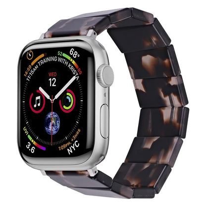 For Apple Watch Series 10 42mm / 9 8 7 41mm / SE (2023) SE (2022) SE 6 5 4 40mm / 3 2 1 38mm Resin Blocks Strap