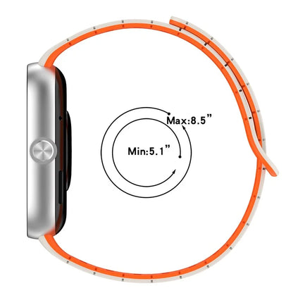 For Xiaomi Smart Band 8 Pro  /  Redmi Watch 4 Magnetic TPU Watch Strap Dual Color Strap