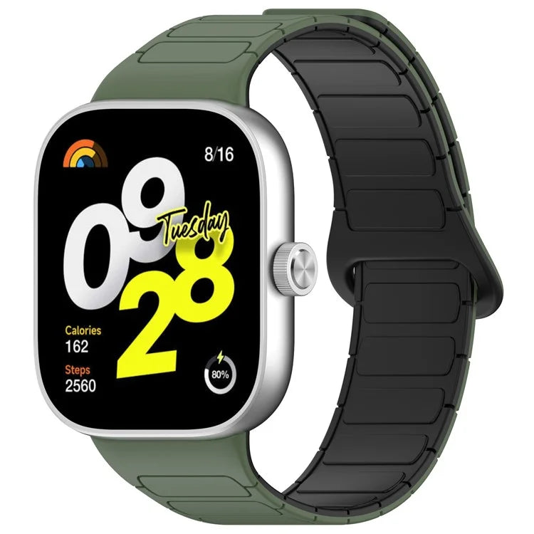 For Xiaomi Smart Band 8 Pro  /  Redmi Watch 4 Magnetic TPU Watch Strap Dual Color Strap