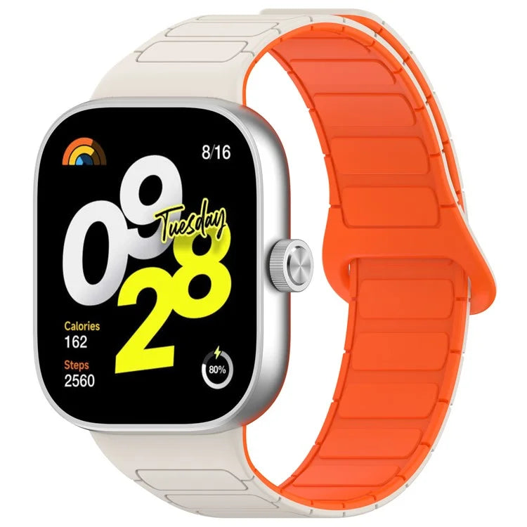 For Xiaomi Smart Band 8 Pro  /  Redmi Watch 4 Magnetic TPU Watch Strap Dual Color Strap
