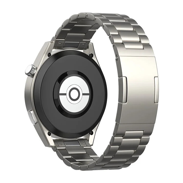 For Huawei Watch GT 4 46mm / GT 3 46mm / GT 2 46mm Titanium Alloy Watch Band 22mm 3-Bead Strap