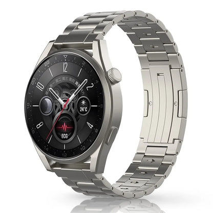 For Huawei Watch GT 4 46mm / GT 3 46mm / GT 2 46mm Titanium Alloy Watch Band 22mm 3-Bead Strap