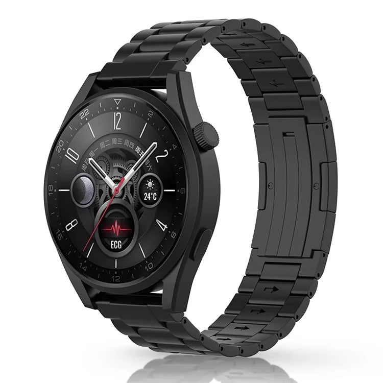 For Huawei Watch GT 4 46mm / GT 3 46mm / GT 2 46mm Titanium Alloy Watch Band 22mm 3-Bead Strap