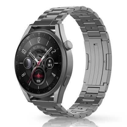 For Huawei Watch GT 4 46mm / GT 3 46mm / GT 2 46mm Titanium Alloy Watch Band 22mm 3-Bead Strap
