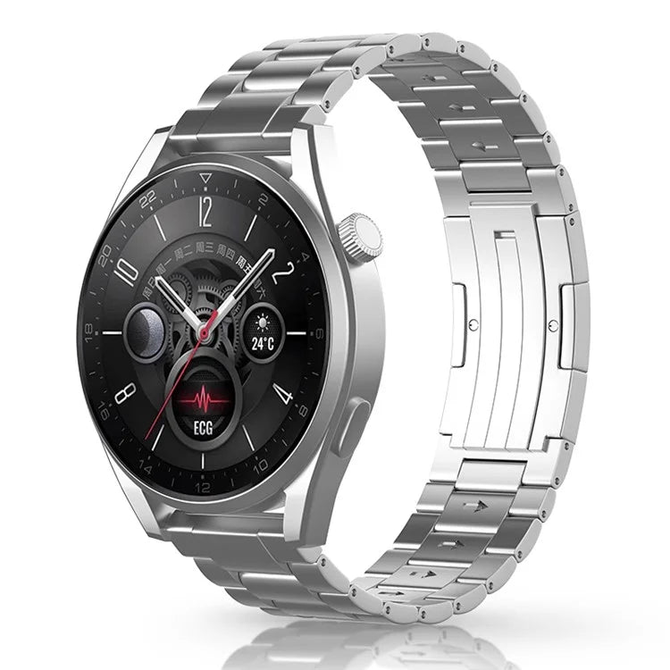 For Huawei Watch GT 4 46mm / GT 3 46mm / GT 2 46mm Titanium Alloy Watch Band 22mm 3-Bead Strap