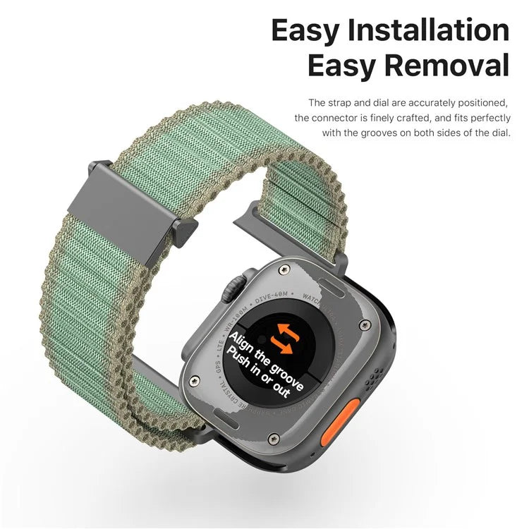 DUX DUCIS For Apple Watch Series 10 42mm / 9 8 7 41mm / SE (2023) SE (2022) SE 6 5 4 40mm / 3 2 1 38mm Nylon Watch Band Hook Buckle