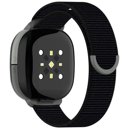 For Fitbit Ace LTE Children Watch Watchband Round Tail Braided Nylon Wrist Strap