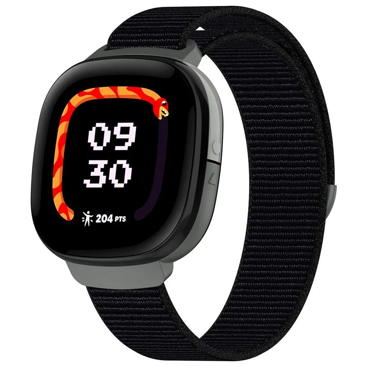 For Fitbit Ace LTE Children Watch Watchband Round Tail Braided Nylon Wrist Strap