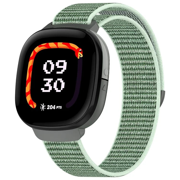 For Fitbit Ace LTE Children Watch Watchband Round Tail Braided Nylon Wrist Strap