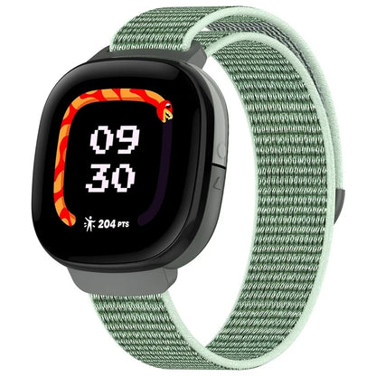 For Fitbit Ace LTE Children Watch Watchband Round Tail Braided Nylon Wrist Strap