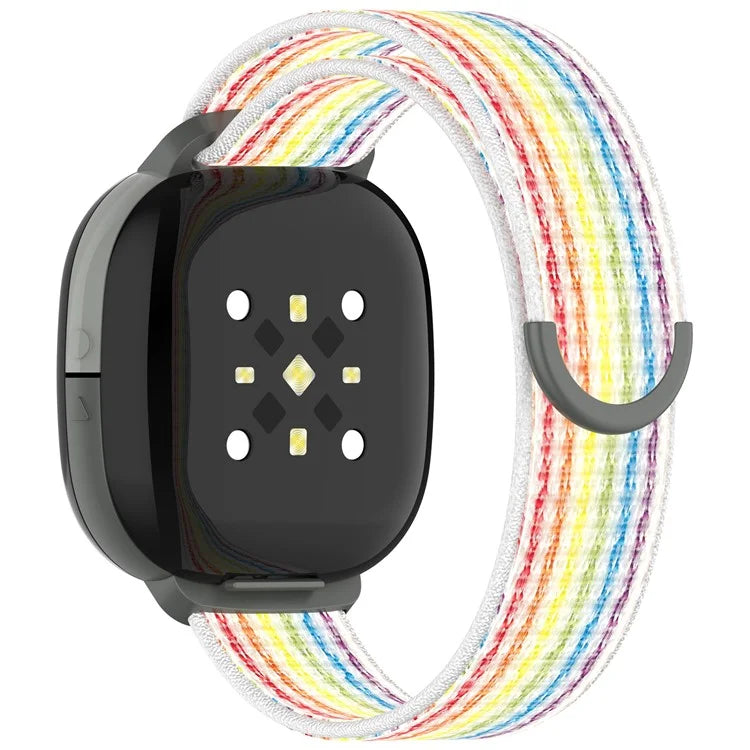 For Fitbit Ace LTE Children Watch Watchband Round Tail Braided Nylon Wrist Strap