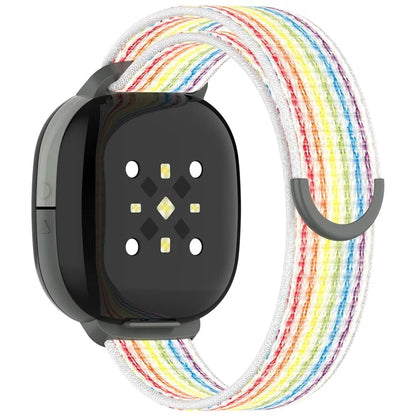 For Fitbit Ace LTE Children Watch Watchband Round Tail Braided Nylon Wrist Strap