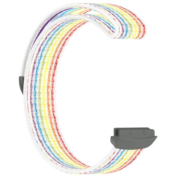 For Fitbit Ace LTE Children Watch Watchband Round Tail Braided Nylon Wrist Strap