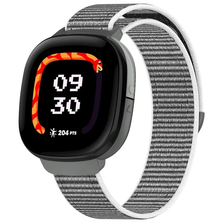For Fitbit Ace LTE Children Watch Watchband Round Tail Braided Nylon Wrist Strap
