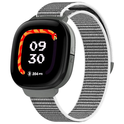 For Fitbit Ace LTE Children Watch Watchband Round Tail Braided Nylon Wrist Strap